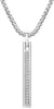 Silver Steelmark Bar Pendant Necklace - Men's Chain Jewelry