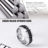 Smooth polished interior of mens spinner rings for everyday comfort