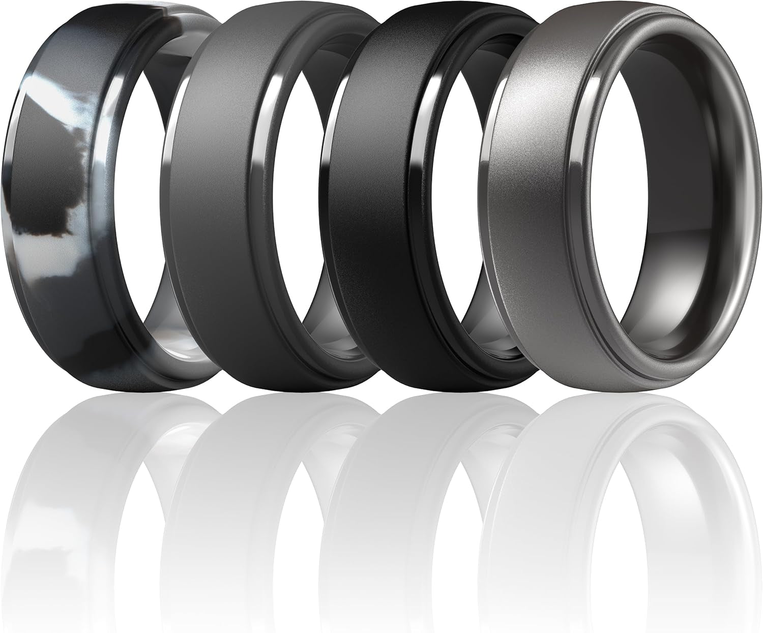 Titan Flex multipack silicone promise rings for men in assorted colors