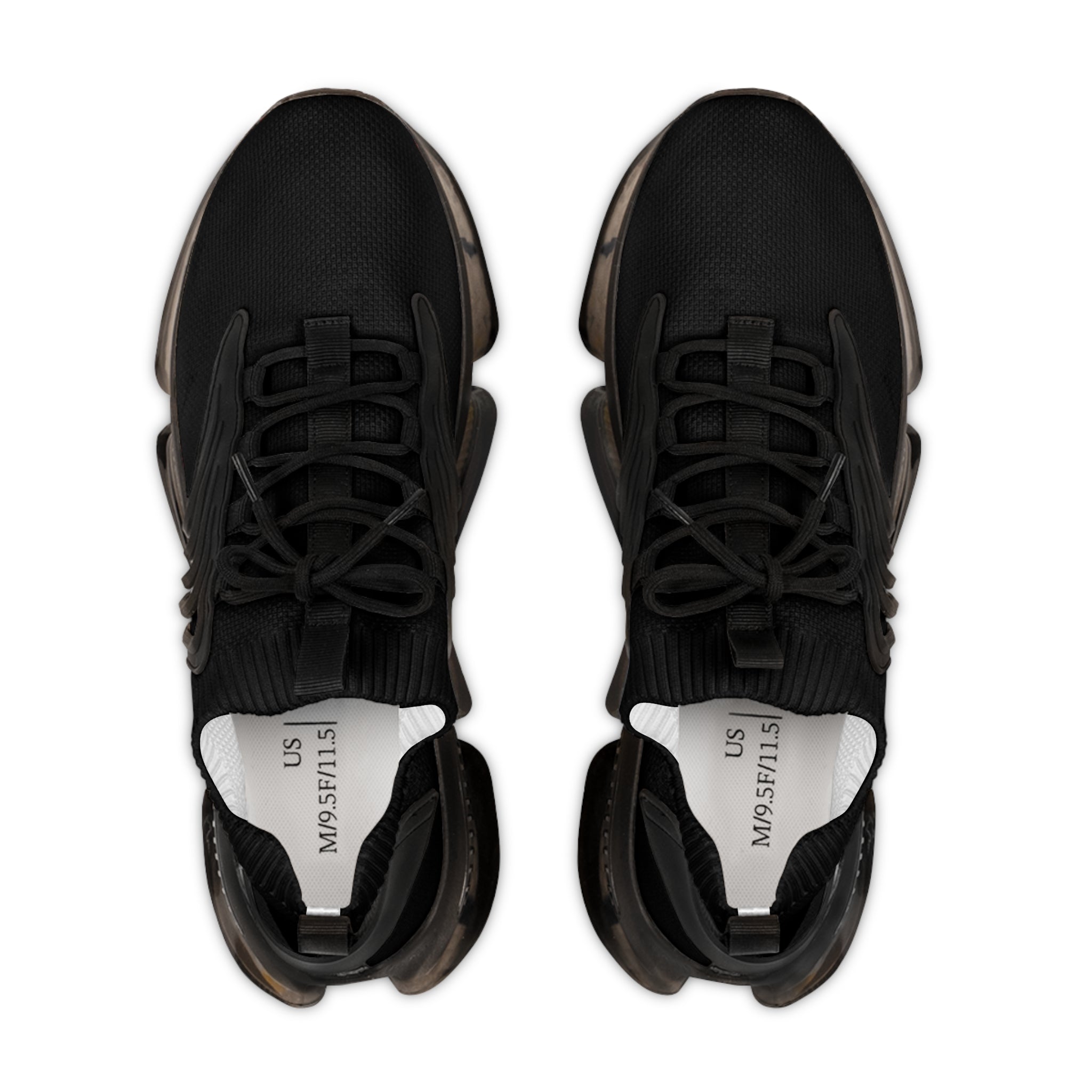 Close-up of mesh upper and memory foam insole on Classic Titan shoes with black sole