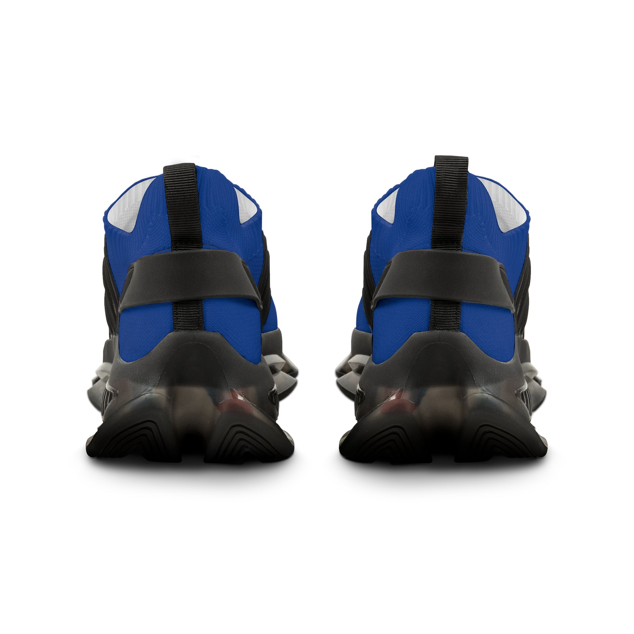 Rear view of Volt Step shoes with durable black sole and graphic design