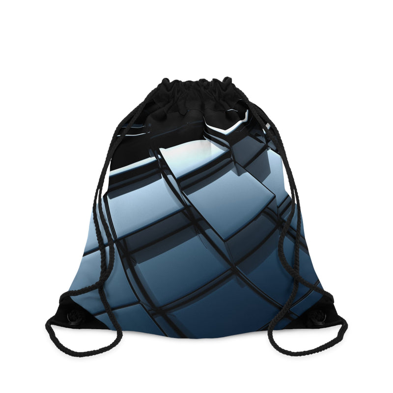 Futuristic Abstract Geometric Drawstring Bag Printify