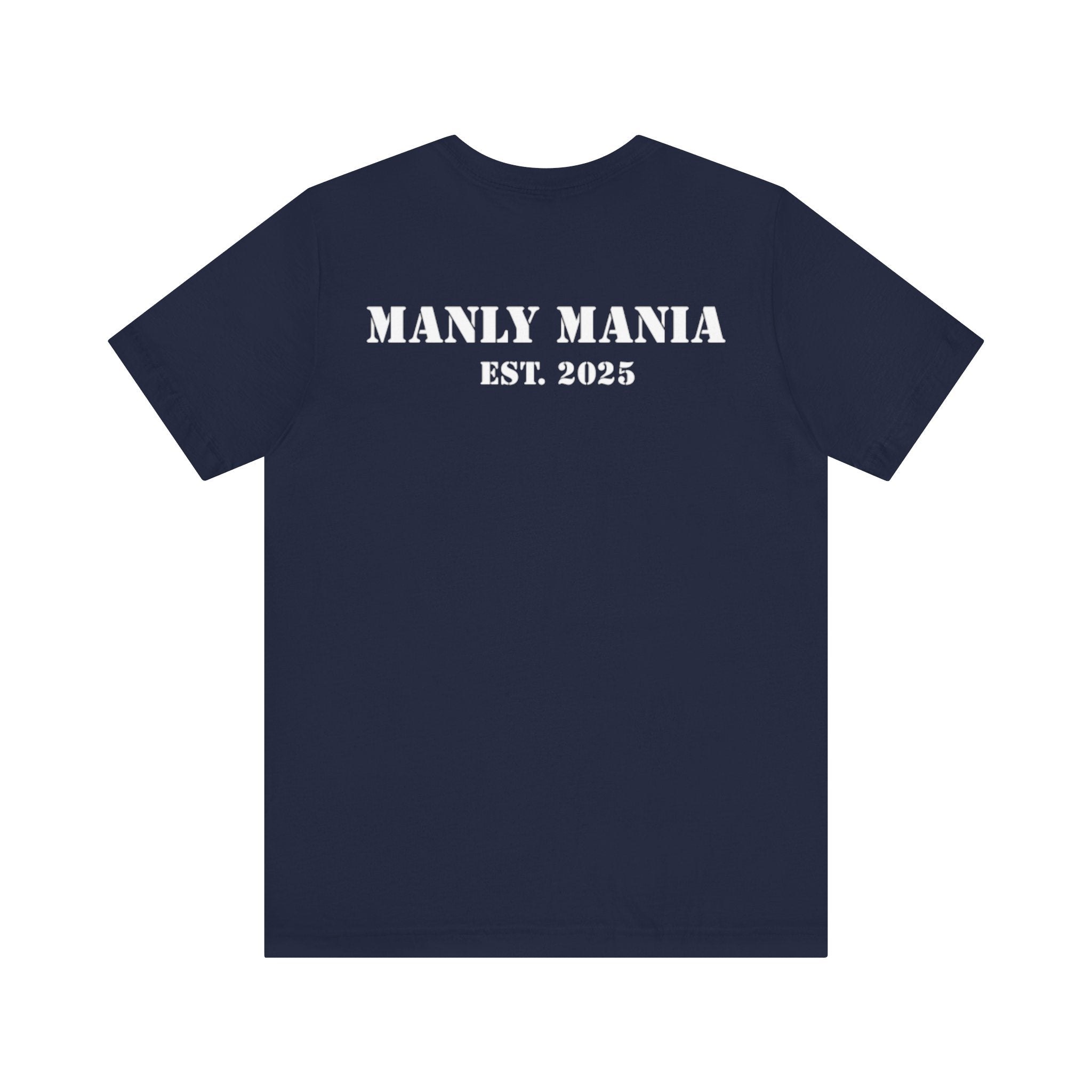 Manly Mania Navy Attitude T-Shirt Back View – Graphic T Shirt for Men