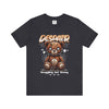 Manly Mania The Despair Tee Dark Grey Front View – Men's Graphic T Shirt