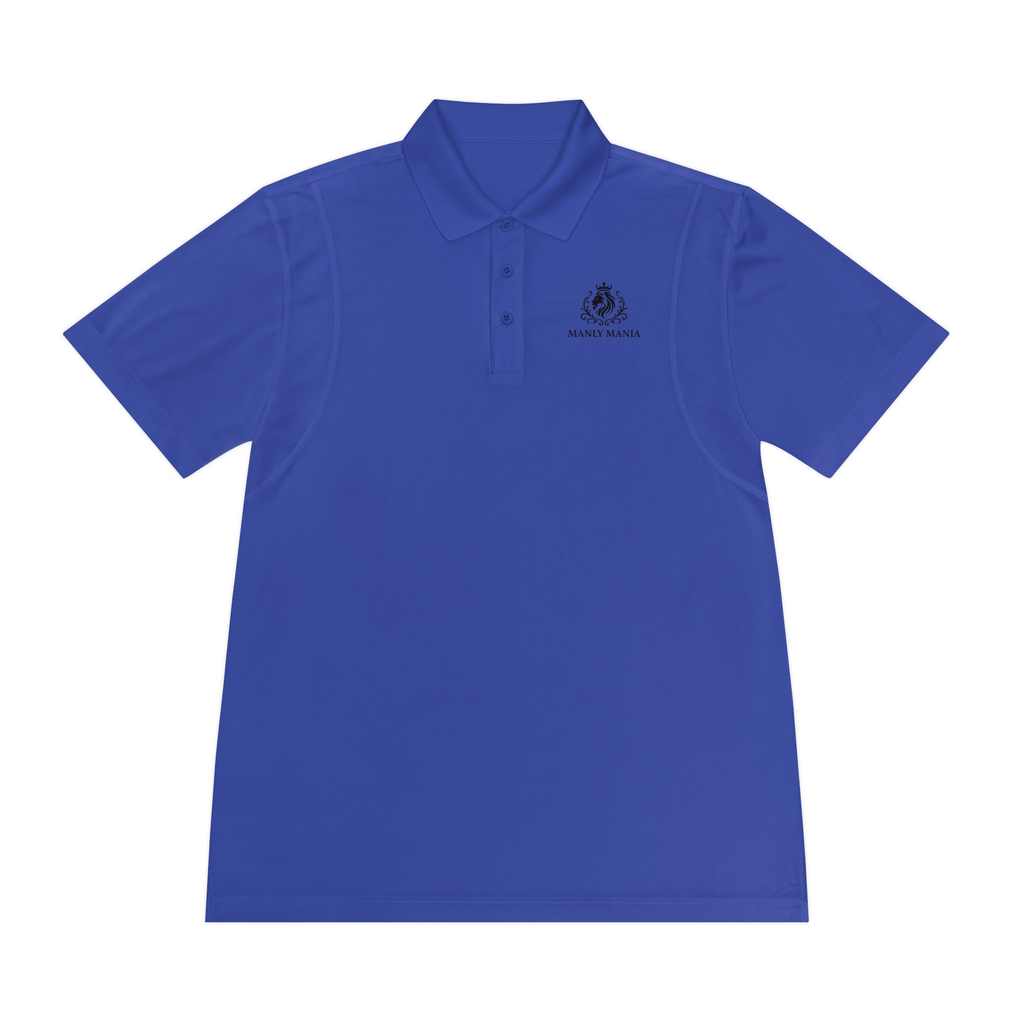 Manly Mania Core Sport Polo Shirt True Royal Front View - Mens Polo Shirt