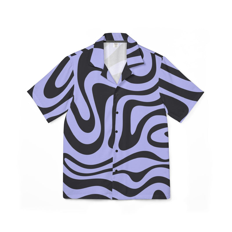Maison Violet Flow Camp Shirt — Black Swirl Printify