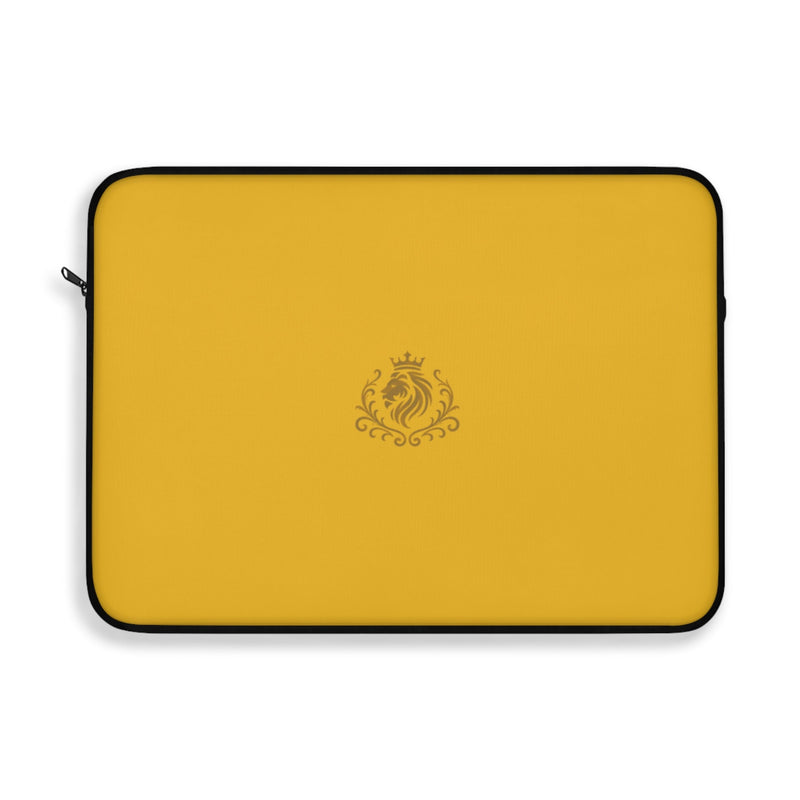 Golden Crest Laptop Sleeve — Minimal Royal Emblem Printify