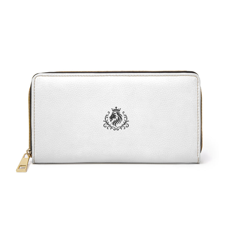 Manly Mania Signature Embroidered Leather Crest Zipper Wallet Printify
