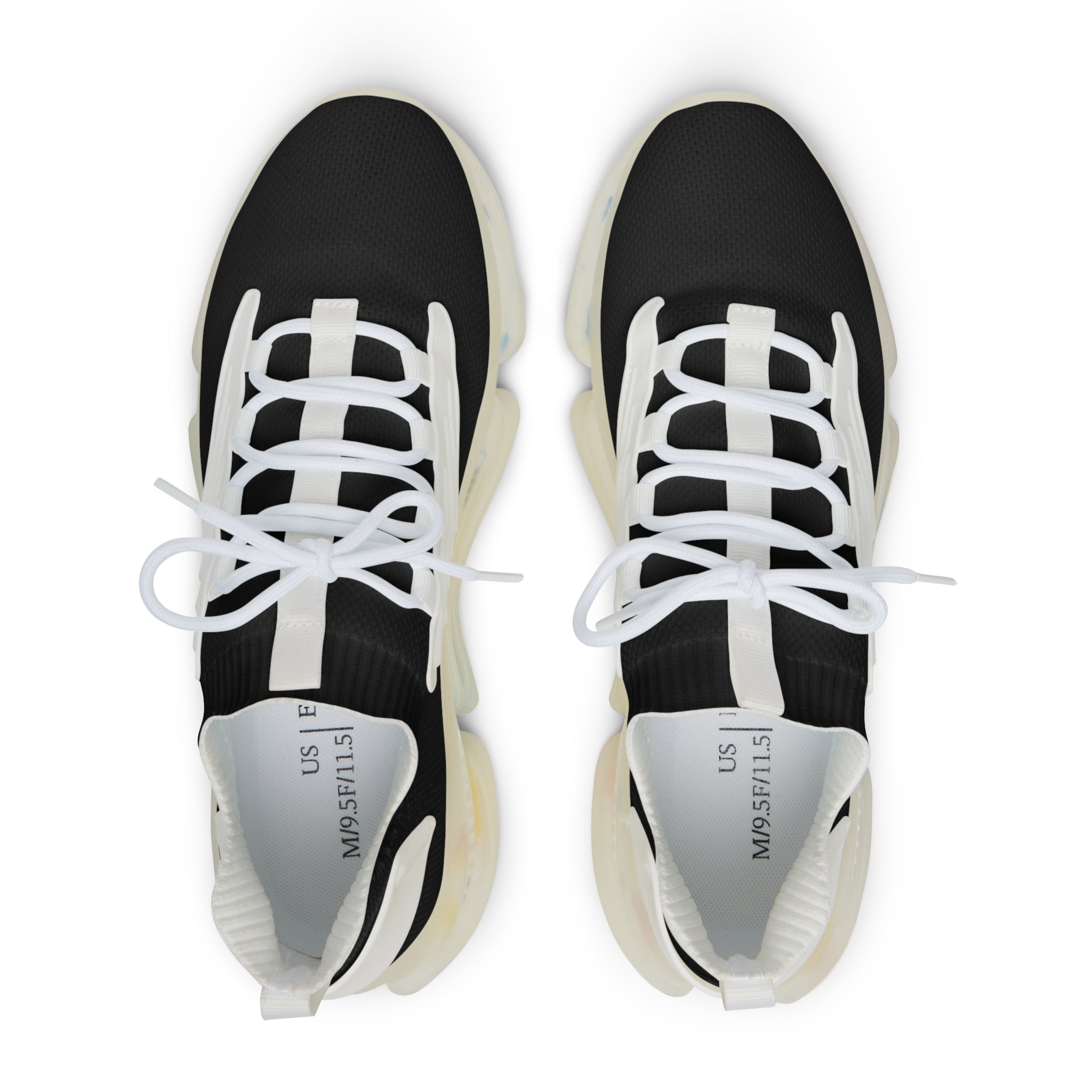Close-up of breathable mesh and memory foam cushioning on Classic Titan shoes with white sole
