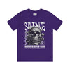 Manly Mania The Silence Tee Team Purple Front View – Men’s Graphic T Shirt