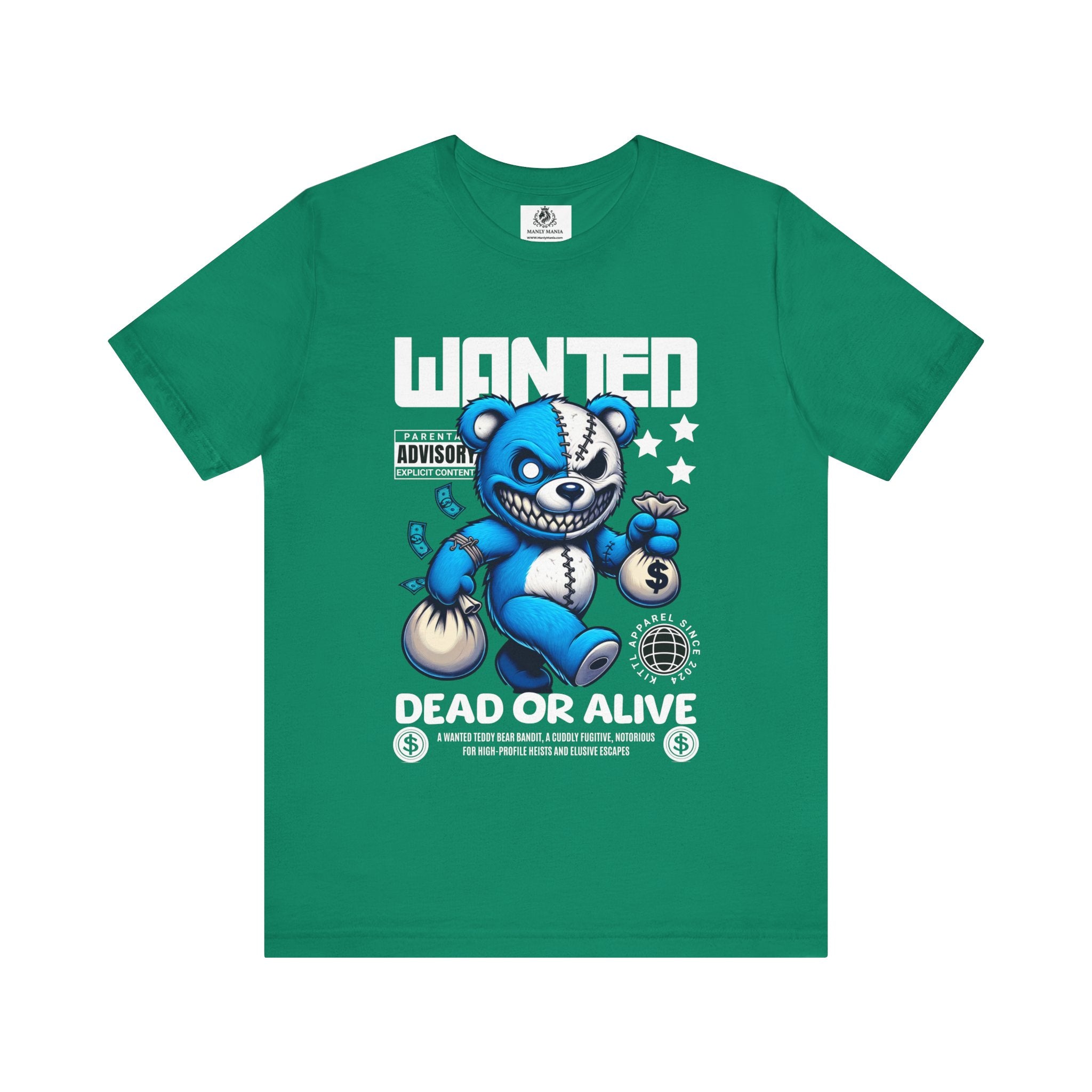 Kelly Dead or Alive Tee Front View – Men's Graphic T-Shirt by Manly Mania
