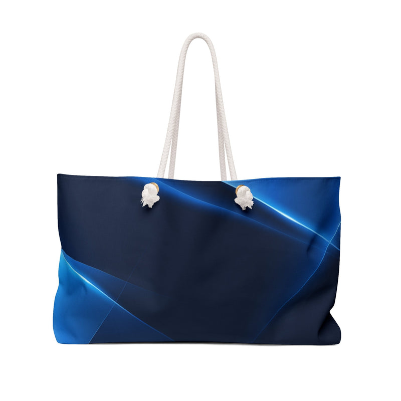 Navy Blue Abstract Weekender Bag Printify