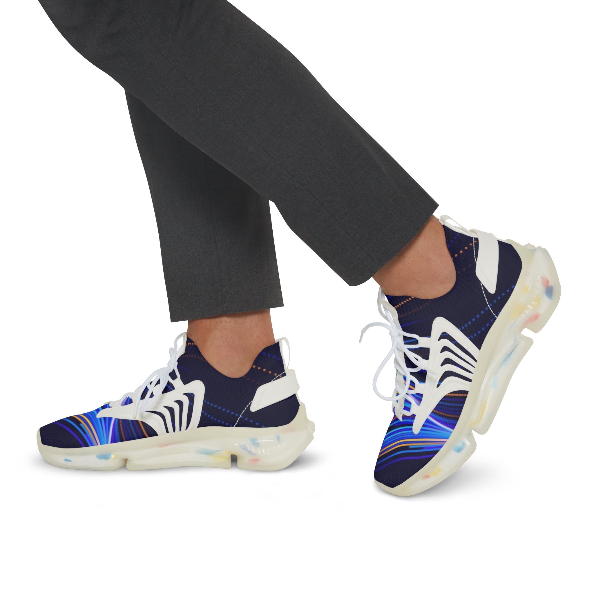 Side view of Manly Mania Prime Valor shoes with white sole – breathable men's shoes
