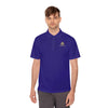 Close-Up of Manly Mania Golden Titan Polo Shirt in Purple – Sporty Fabric and Collar