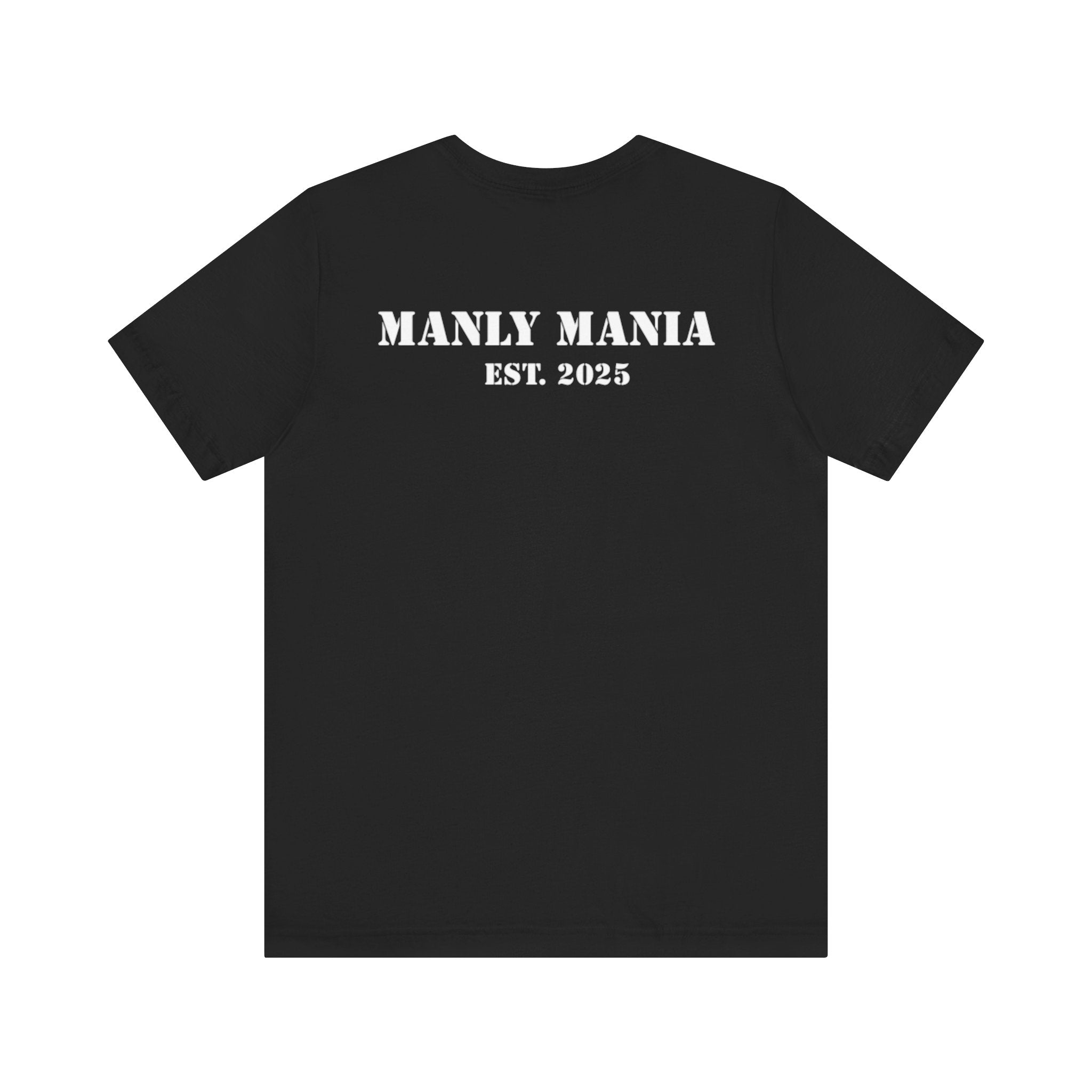 Manly Mania Street Racer T Shirt Dark Grey Color Back View