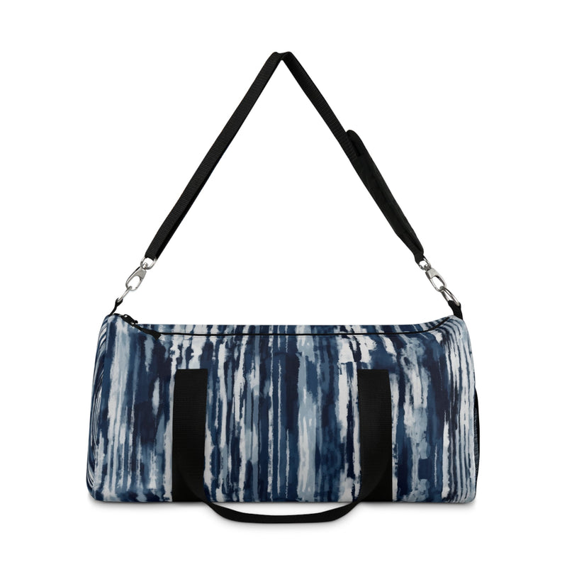 Blue Tie-Dye Stripe Duffel Bag Printify