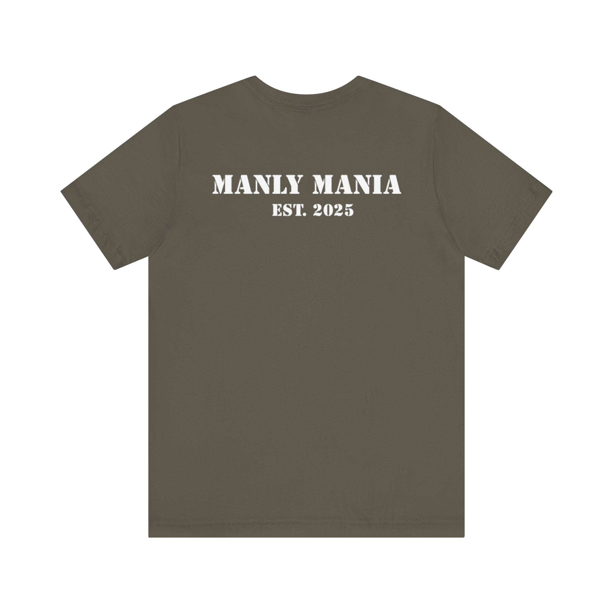 Manly Mania Street Racer T Shirt Army Green Color Back View