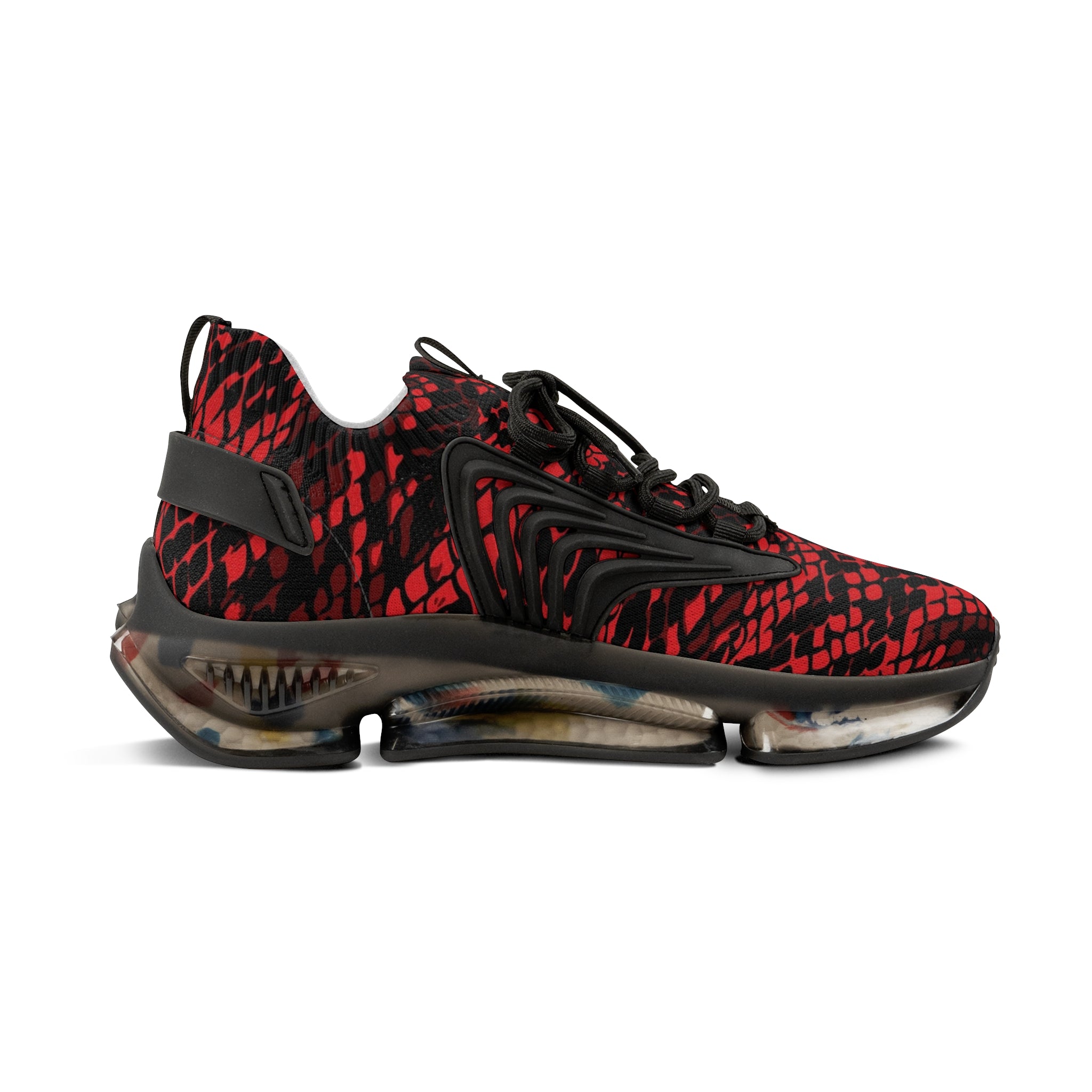 Side view of Manly Mania Snake Spartan shoes with black sole – breathable men's shoes