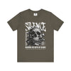 Manly Mania The Silence Tee Army Front View – Men’s Graphic T Shirt