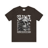 Manly Mania The Silence Tee Brown Front View – Men’s Graphic T Shirt