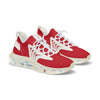 Front view of Bloody Giant shoes with white sole – vibrant red and breathable design