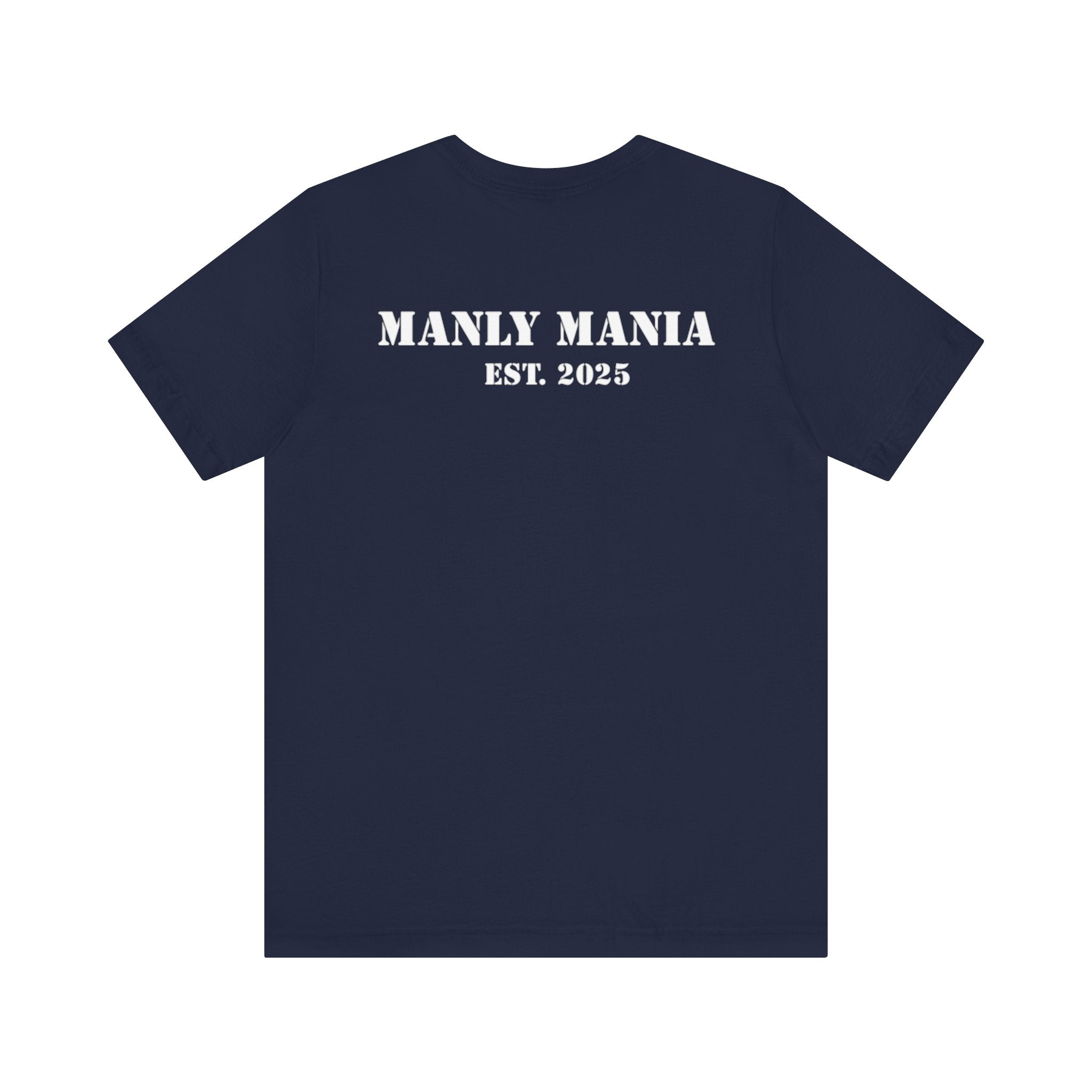 Manly Mania Street Racer T Shirt Navy Blue Color Back View