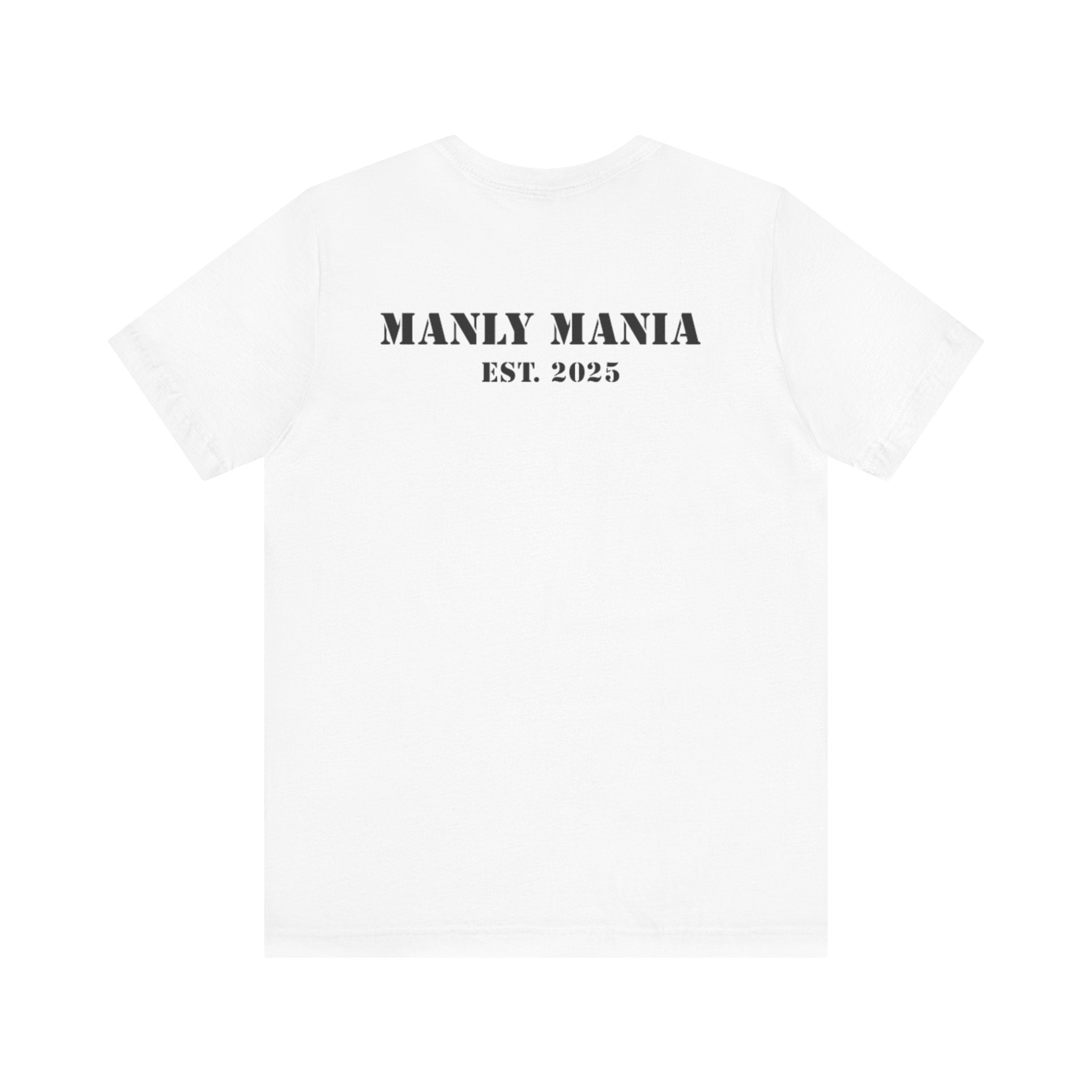 Manly Mania The Despair Tee Red Front View – Men's Graphic T Shirt