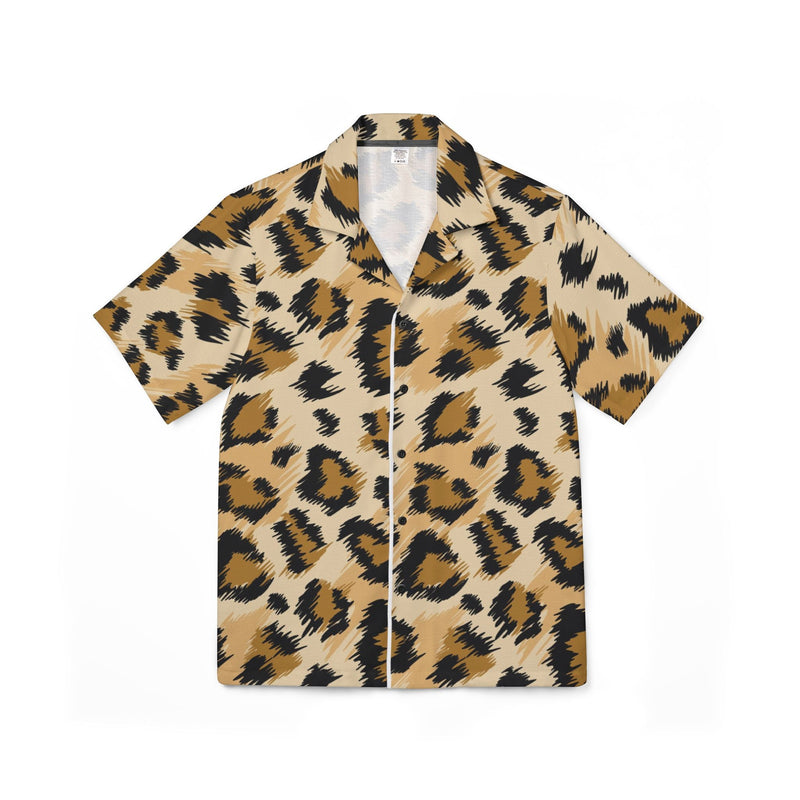 Regalis Safari Shirt — Tropical Leopard Print Printify