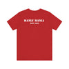 Manly Mania The Despair Tee Red Back View – Men's Graphic T Shirt