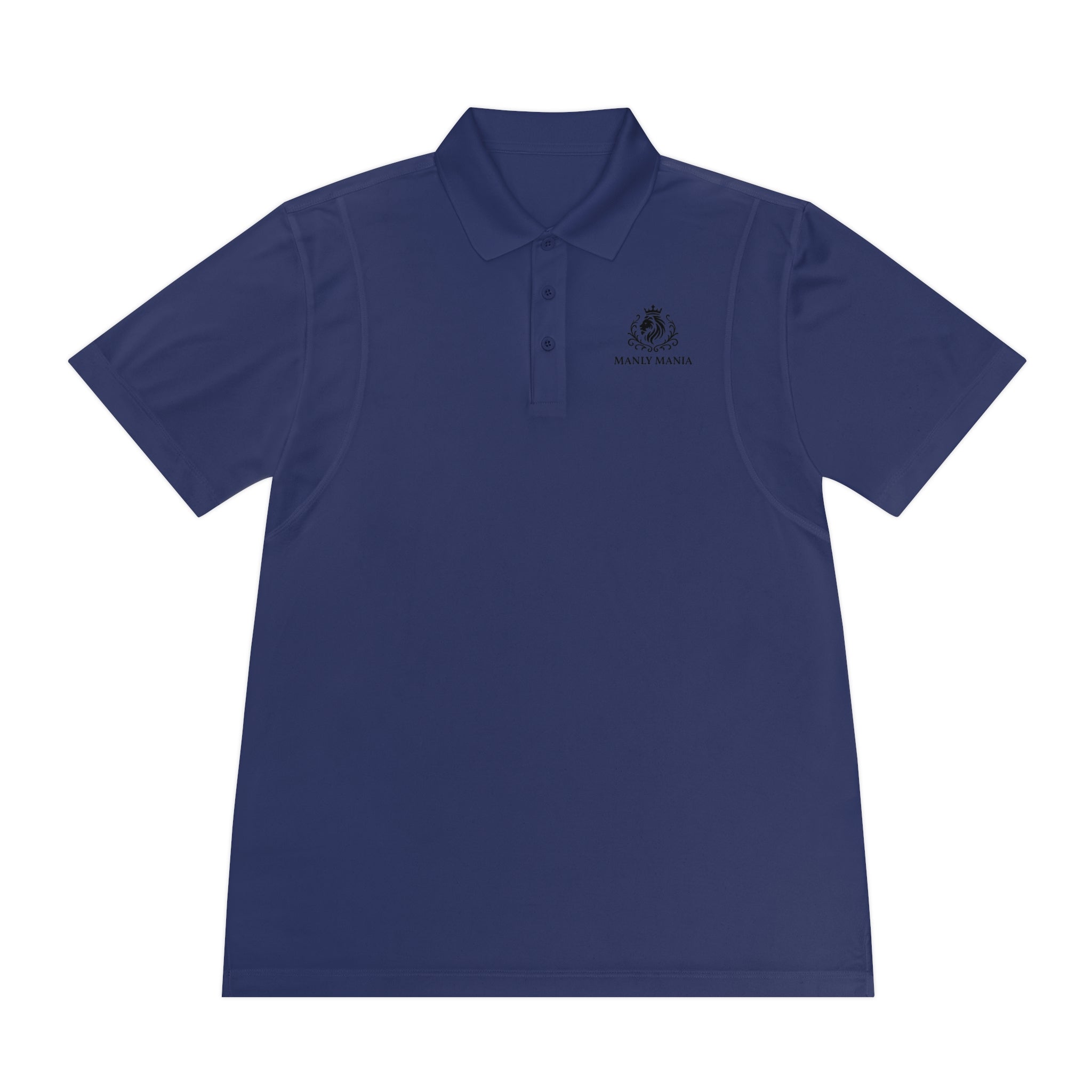 Manly Mania Core Sport Polo Shirt True Navy Front View - Mens Polo Shirt