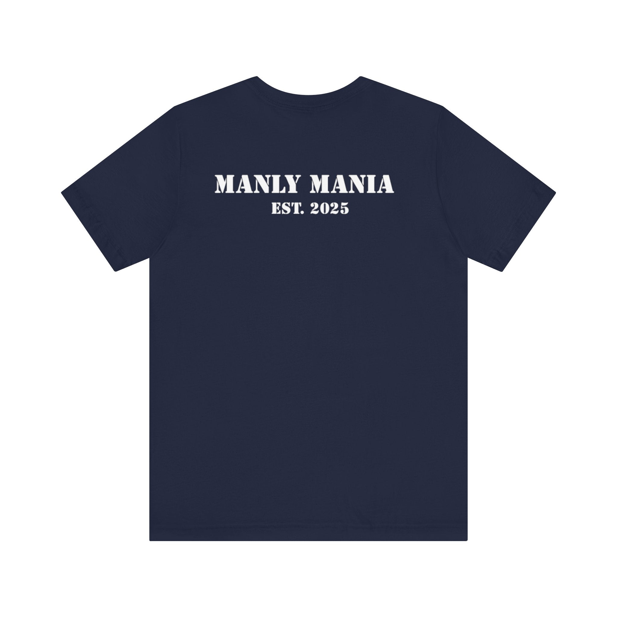 Manly Mania The Despair Tee Navy Back View – Men's Graphic T Shirt