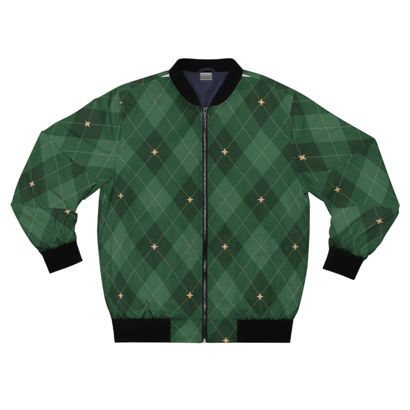 Vintage Argyle Bomber Jacket Printify