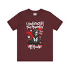 Manly Mania Maroon Attitude T-Shirt Front View – Deep Color Graphic T Shirt