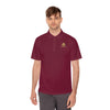 Close-Up of Manly Mania Golden Titan Polo Shirt in Maroon – Elegant Stitching and Finish