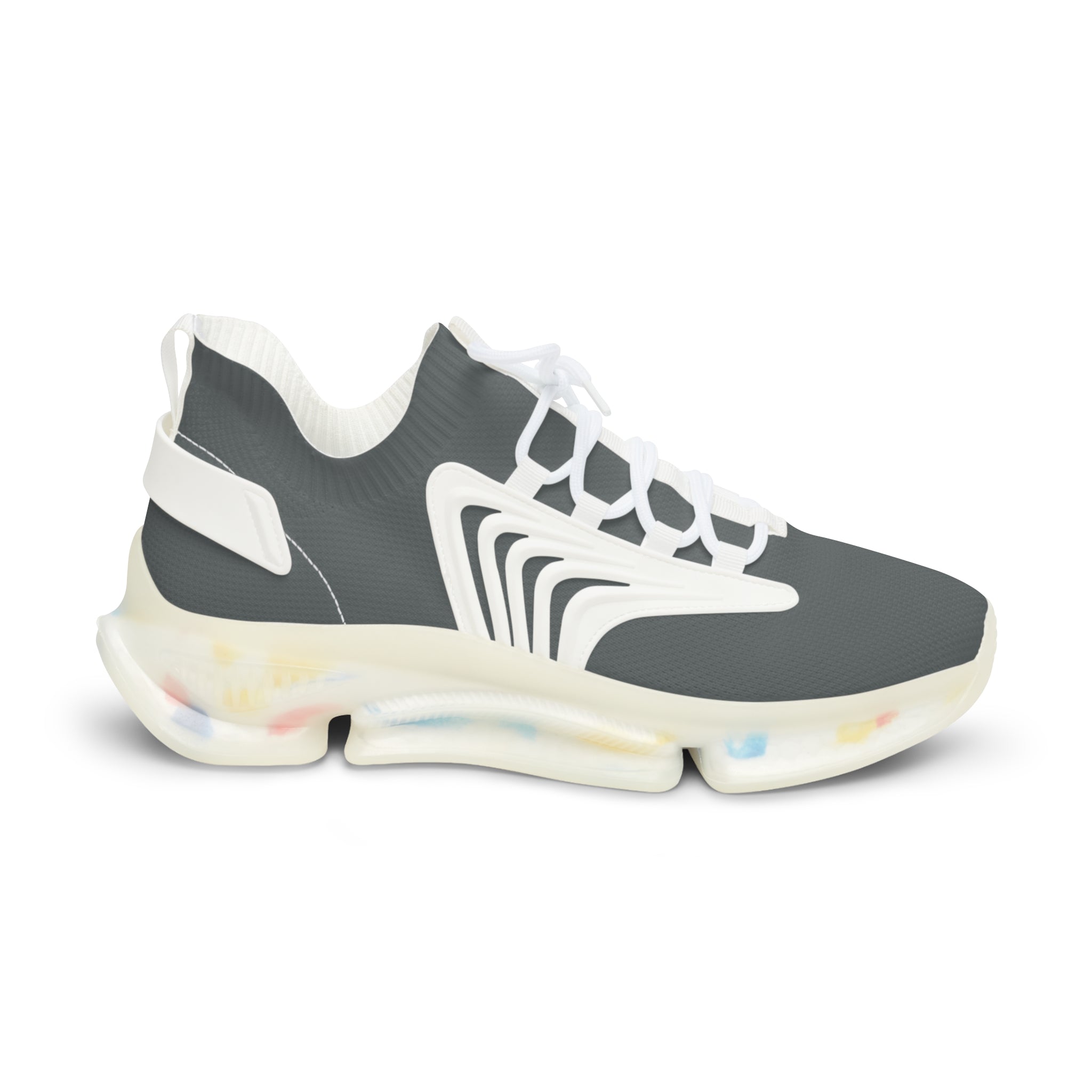 Side profile of Mono Edge shoes with white sole and lightweight EVA outsole