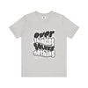 Overthinking Graphic T Shirt – Front View – Silver