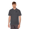 Close-up of Manly Mania Iron Grey Polo Shirt - Golf Shirts for Men