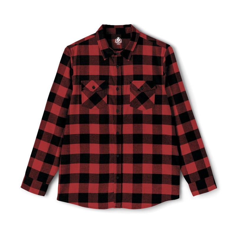 Crimson Check Flannel Shirt Printify