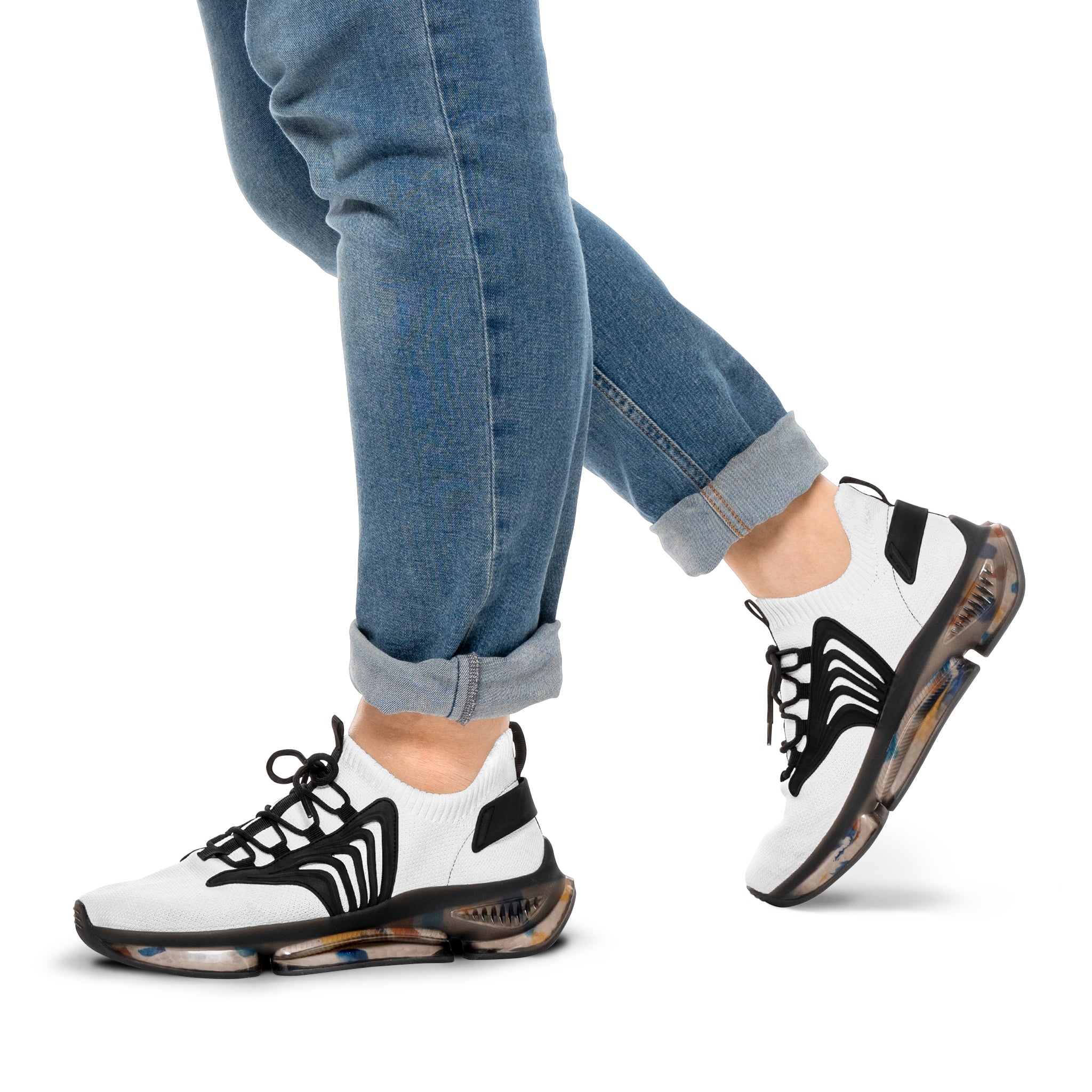 Side profile of Velocity Vest shoes with black sole and durable EVA outsole