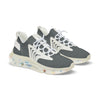 Front view of Mono Edge shoes with white sole – sleek monochrome style