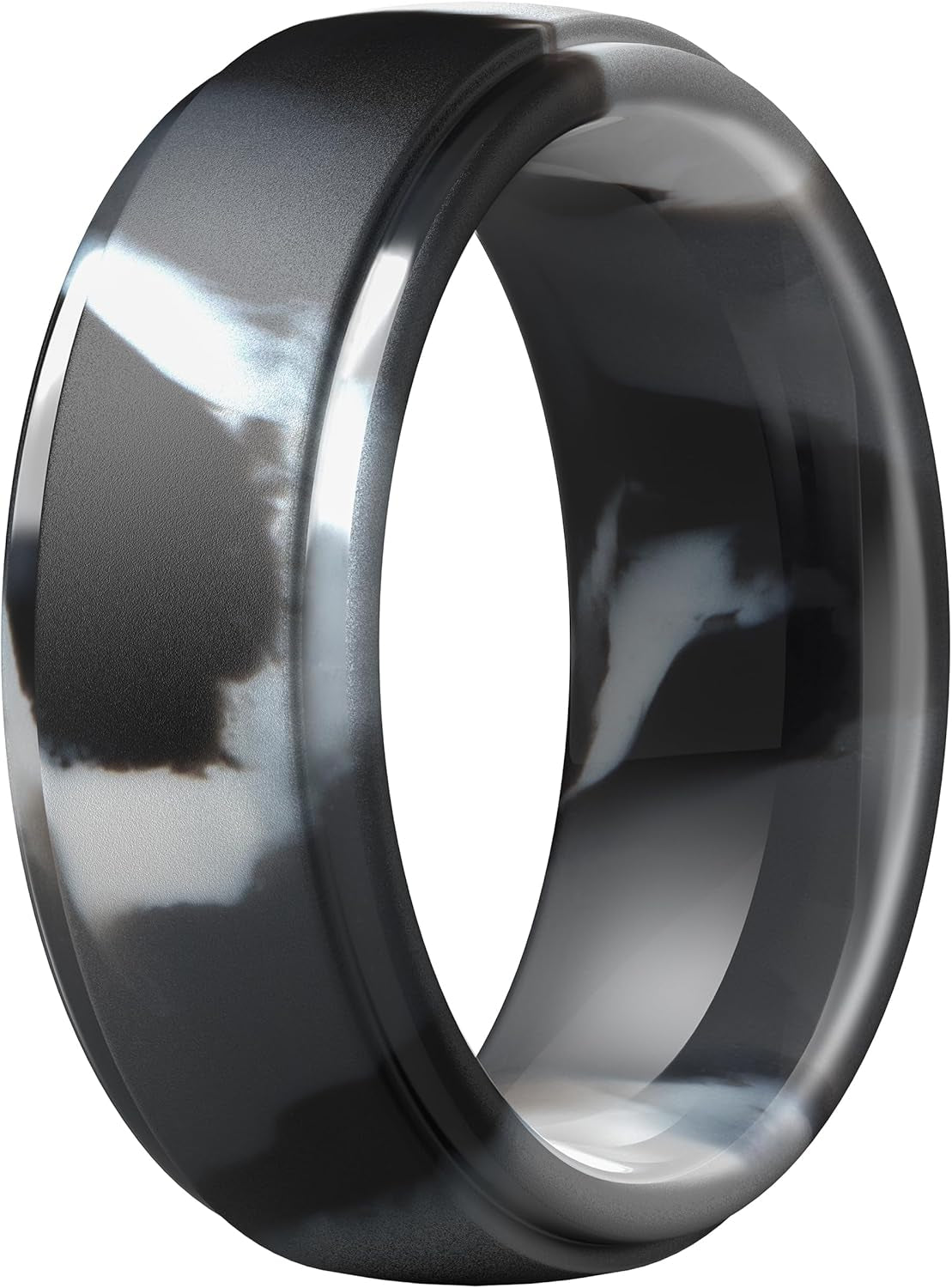  silicone mens ring with dual finish from Titan Flex Collection