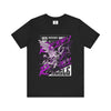 Manly Mania Rebel men's black t-shirt front view, graphic tee