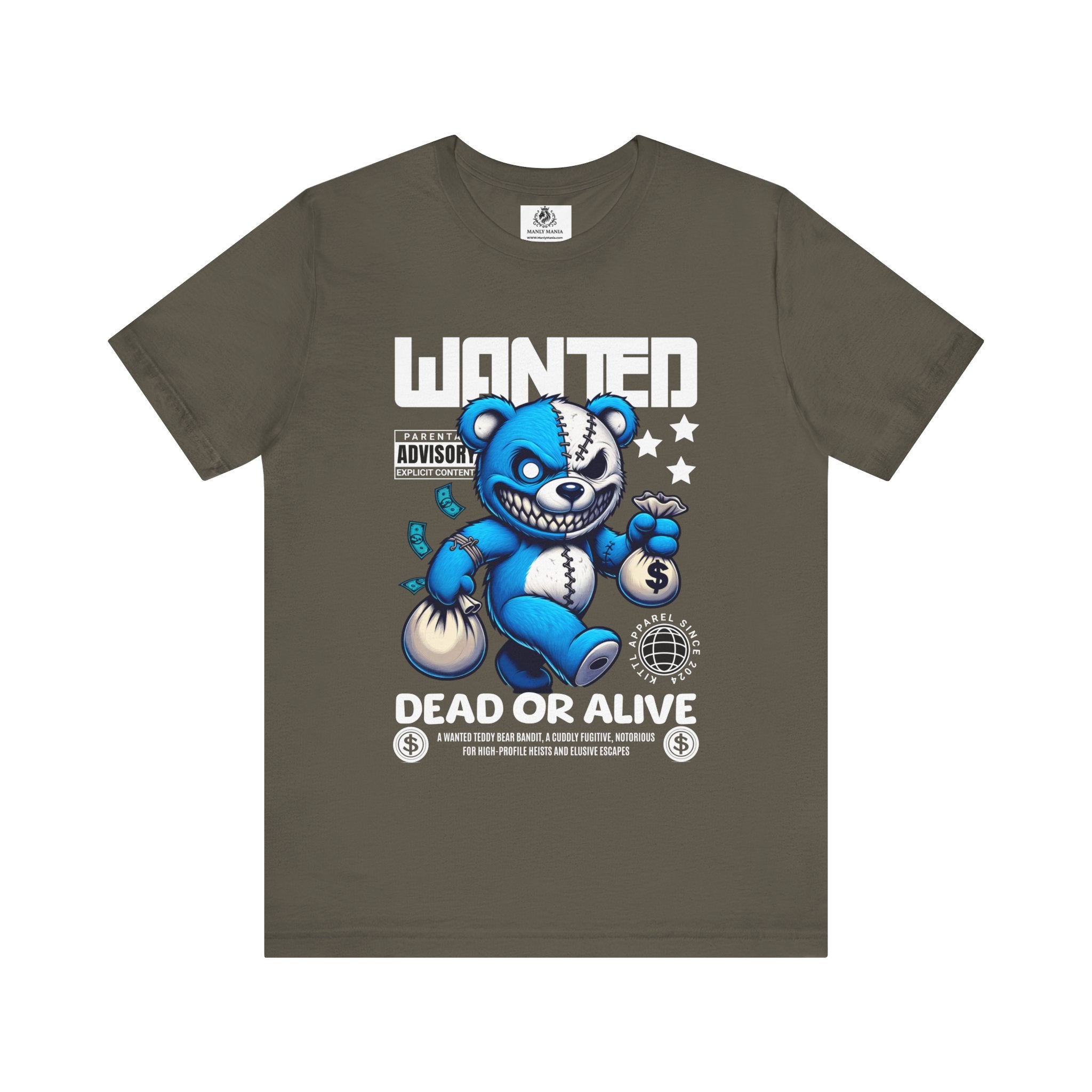 Army Dead or Alive Tee Front View – Men's Graphic T-Shirt by Manly Mania