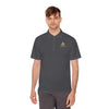 Close-Up of Manly Mania Golden Titan Polo Shirt in Iron Grey – Stitching and Fit Detail