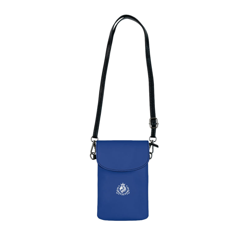 Crossbody Phone Wallet - Blue Crest Small Cell Phone Pouch with Adjustable Strap Printify