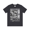 Manly Mania Street Racer Black Graphic T Shirt Front View