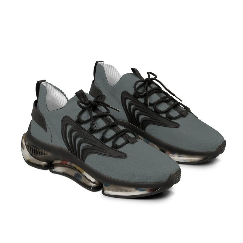 Front view of Mono Edge shoes with black sole – minimalist monochrome design