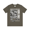 Manly Mania Street Racer T Shirt Army Green Color Front View