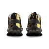 Rear view of black sole Apex Force running shoes – durable KPU heel support