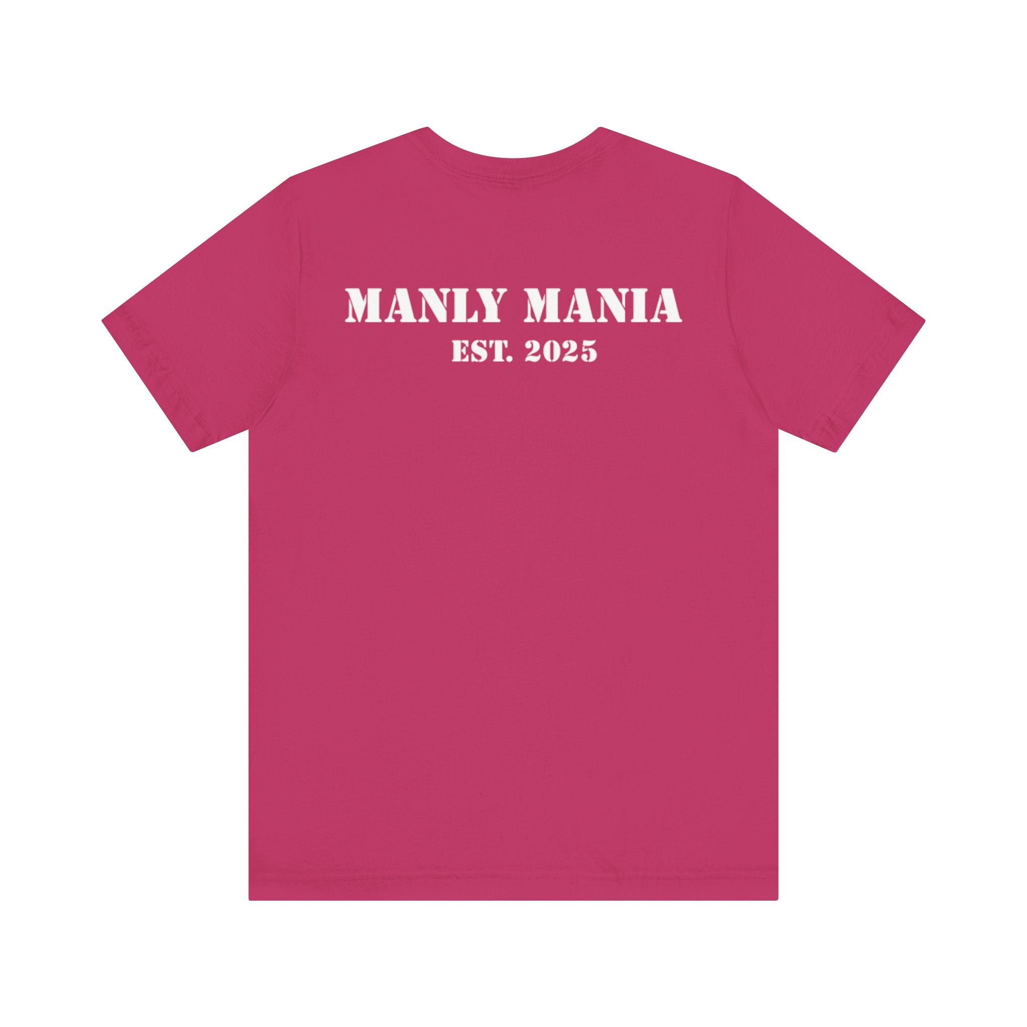Manly Mania Berry Attitude T-Shirt Back View – Fashionable T Shirt for Men
